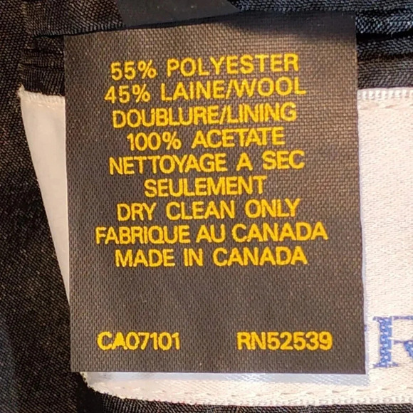 Cricketeer Men's Black Wool Double Breasted Sport Coat Silver Button 42 Tall - Picture 8 of 12